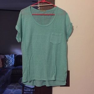 light blue short sleeve top