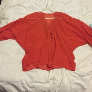 Orange long sleeve top