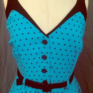 Bettie Page/ Tatyana poll dot sundress 50s retro