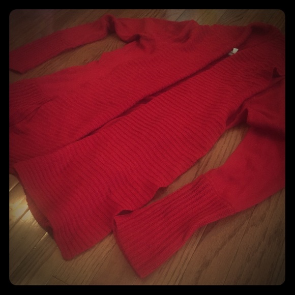 Red Open Cardigan (SOLD) - Picture 1 of 1