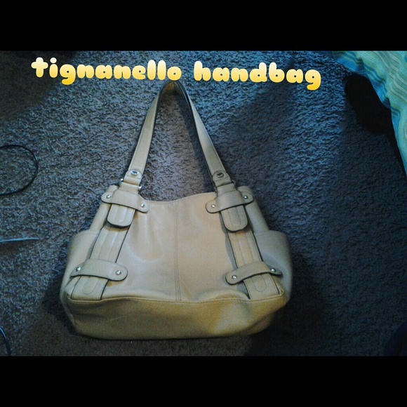 Tan hand bag
