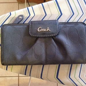 Authentic Coach wallet (navy blue)