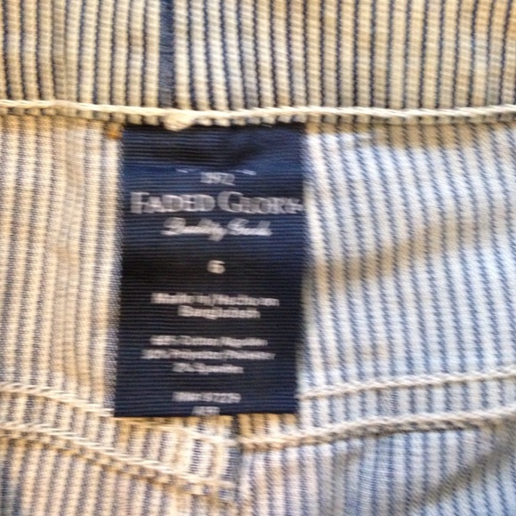 Blue and off white striped capris! - Picture 4 of 4