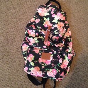 PINK floral backpack