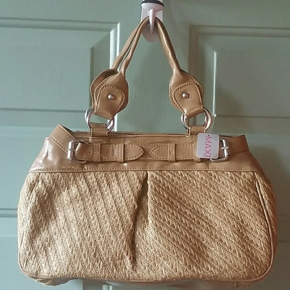 NWT Woven Tan Purse!