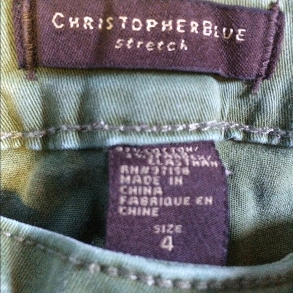Christopher blue green pants - size 4 - Picture 3 of 3