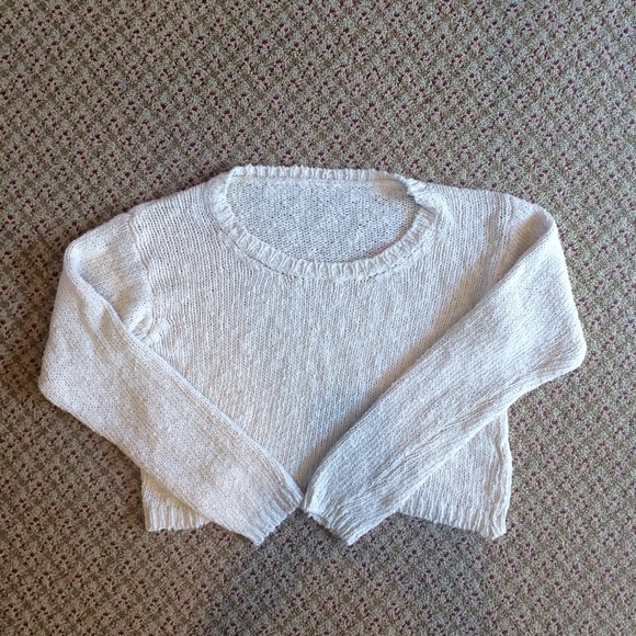 cropped knit sweater