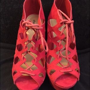 Red Charlotte Russe Wedges