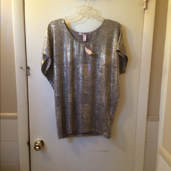 Brand new! Metallic gold batwing tshirt