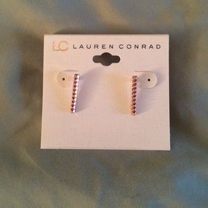 Lauren Conrad rose gold drop earrings