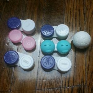 Seven contact lenses cases