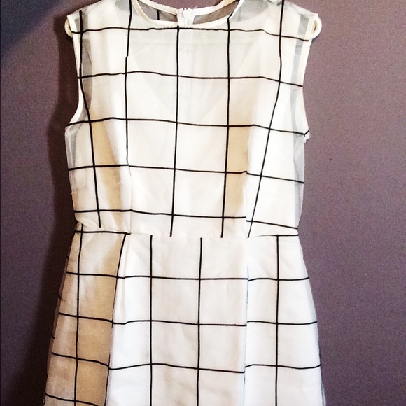 💋 SOLD 💋Sheer Grid Mini Dress - Picture 2 of 3