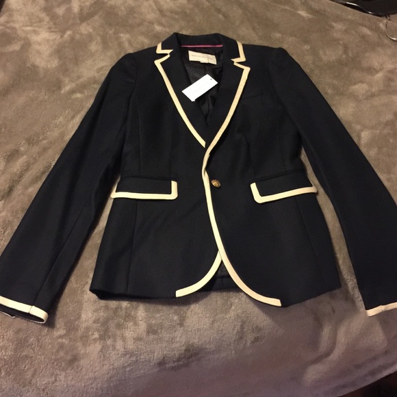 Banana Republic blazer NWT denim/khaki size 0