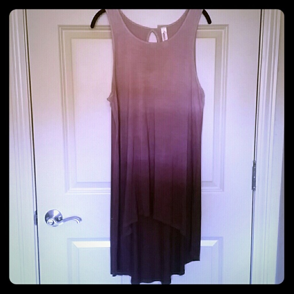 Purple high-low ombre tank