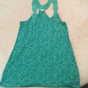 Zebra print green loose shirt