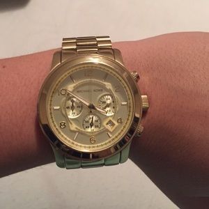 Michael Kors Oversized Gold Runway Watch