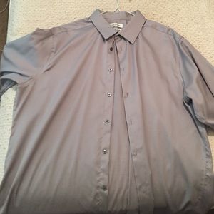 Grey cotton dress shirt