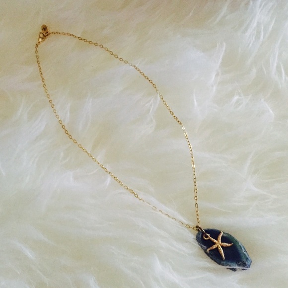 Jami Blue Agate Starfish Necklace