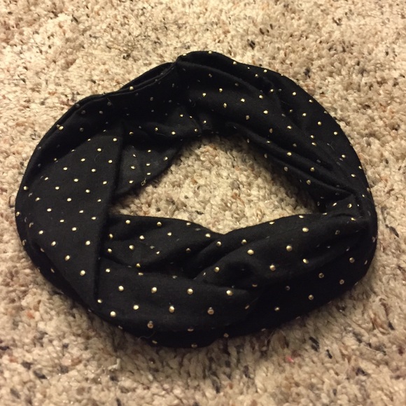 Adorable black with gold studs headband
