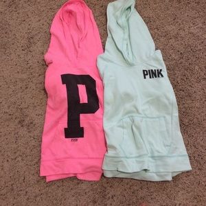 Pink hoodies