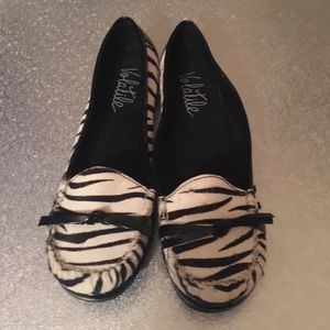 Volatile Zebra Calf Hair Flat Shoes