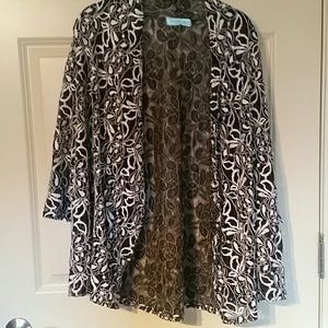 Black & white lace cardigan
