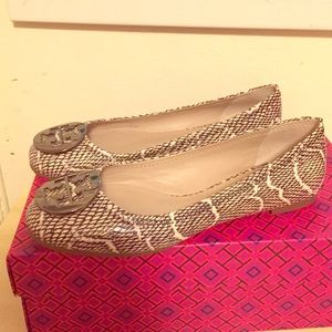 Tory Burch Natural Gold Flats