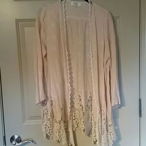 Cream overlay with lace detail