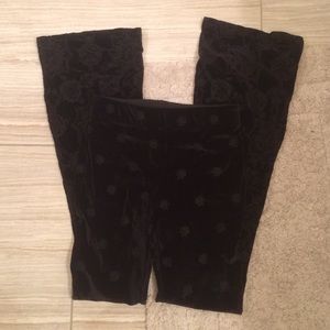FREE PEOPLE black velvet flare bellbottoms