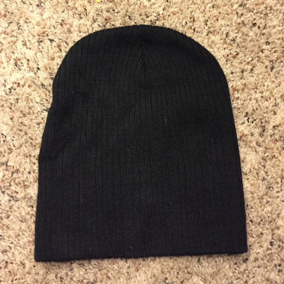 Classic black beanie.