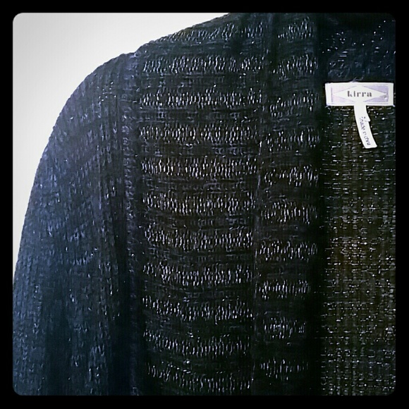 Navy & gold cardigan sweater