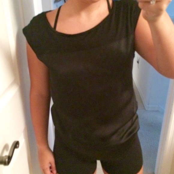 LOWEST PRICE: LOFT Shiny/Matte Color-Blocked Top