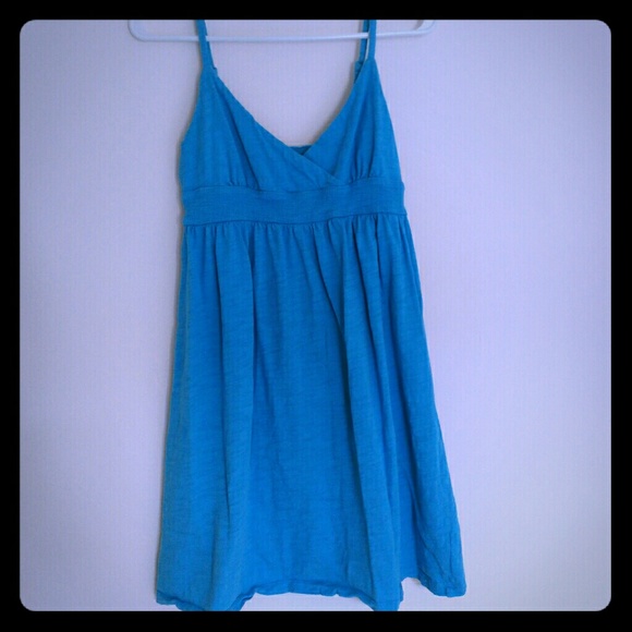 Aqua Spaghetti Strap Dress