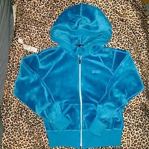 Bebe Blue valour, zip front hoodie