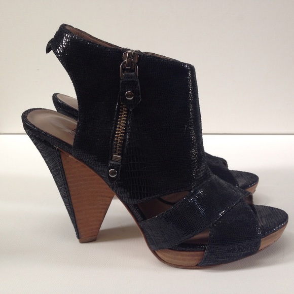 Geometry black leather sandals Sigerson Morrison - Picture 1 of 4