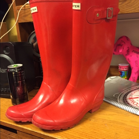 Hunter Boots Size Red 8