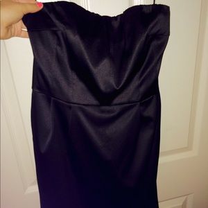 Express Black Strapless Cocktail Dress