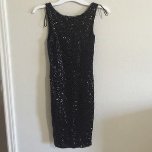 Black sequin Zara dress