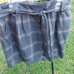 Last chance! Gray & gold plaid skirt