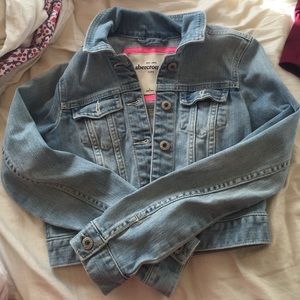 Rare! Abercrombie kids cropped jean jacket!