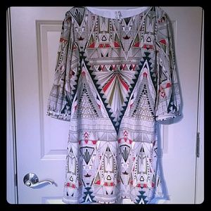 Patterned shift dress