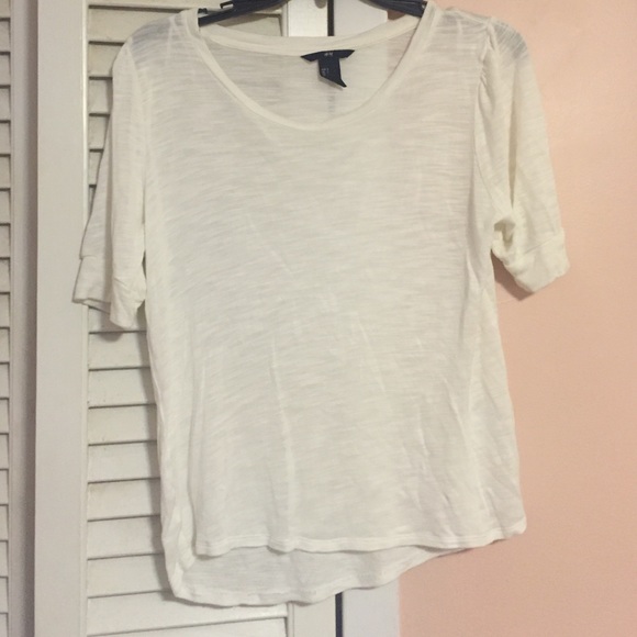 Cream Short Sleeve Blouse