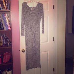 Grey Knit Maxi Shirt (size large)