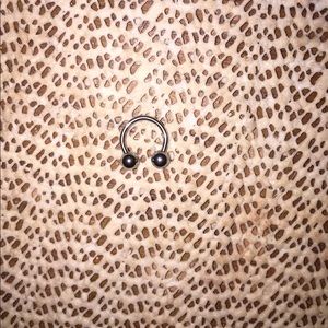 Faux silver septum ring