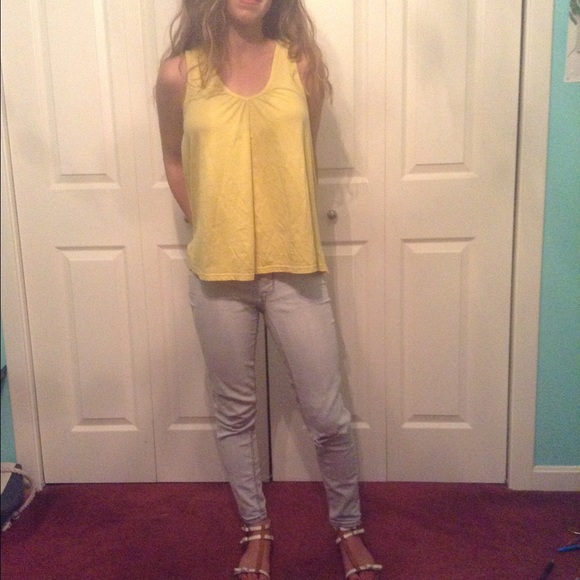 Sunny yellow dressy top