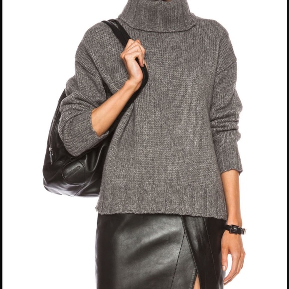 Gray fisherman sweater