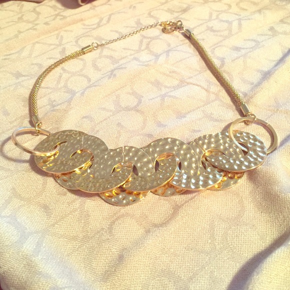 Gold statement necklace