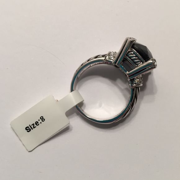 Onyx silver plated ring - Picture 4 of 8