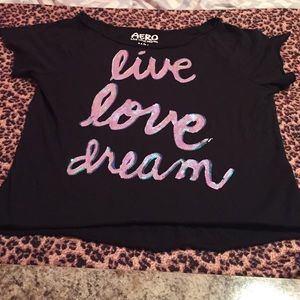 Aero black bling t-shirt