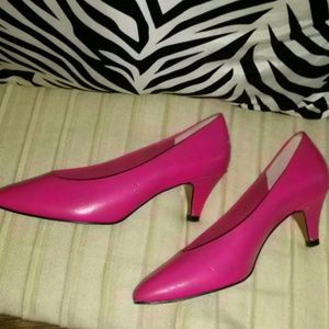 Pink low point heels